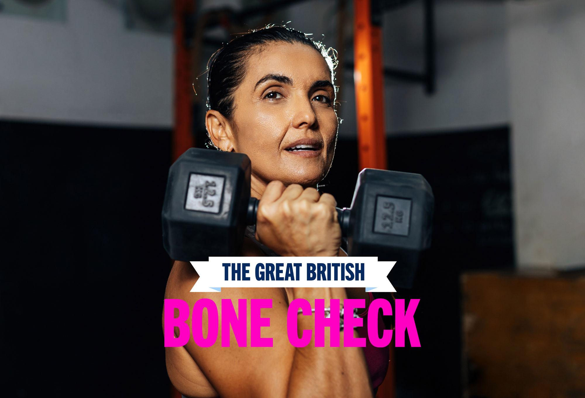 Woman holding weight with GBBC logo