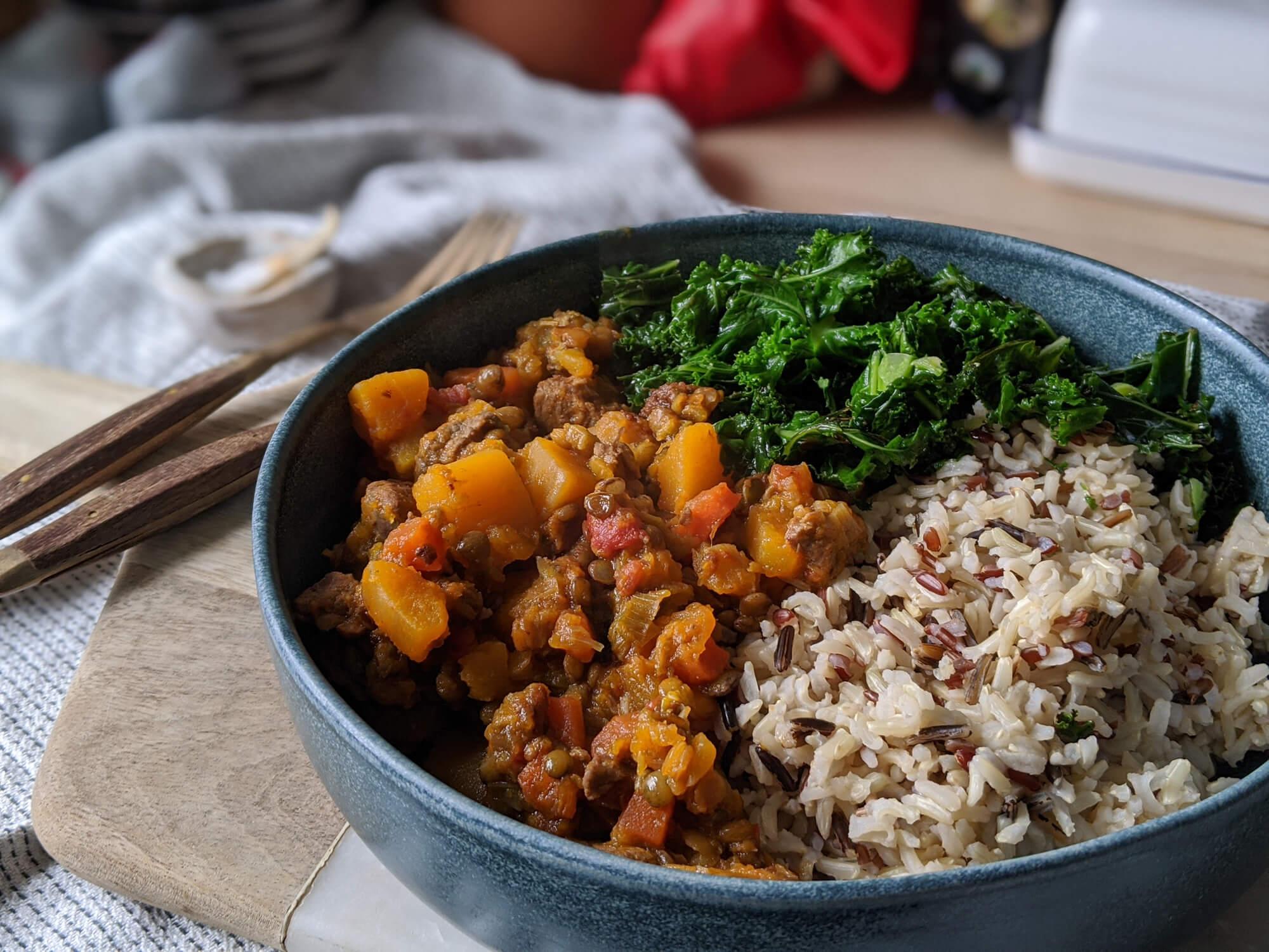 Lamb and butternut squash stew 