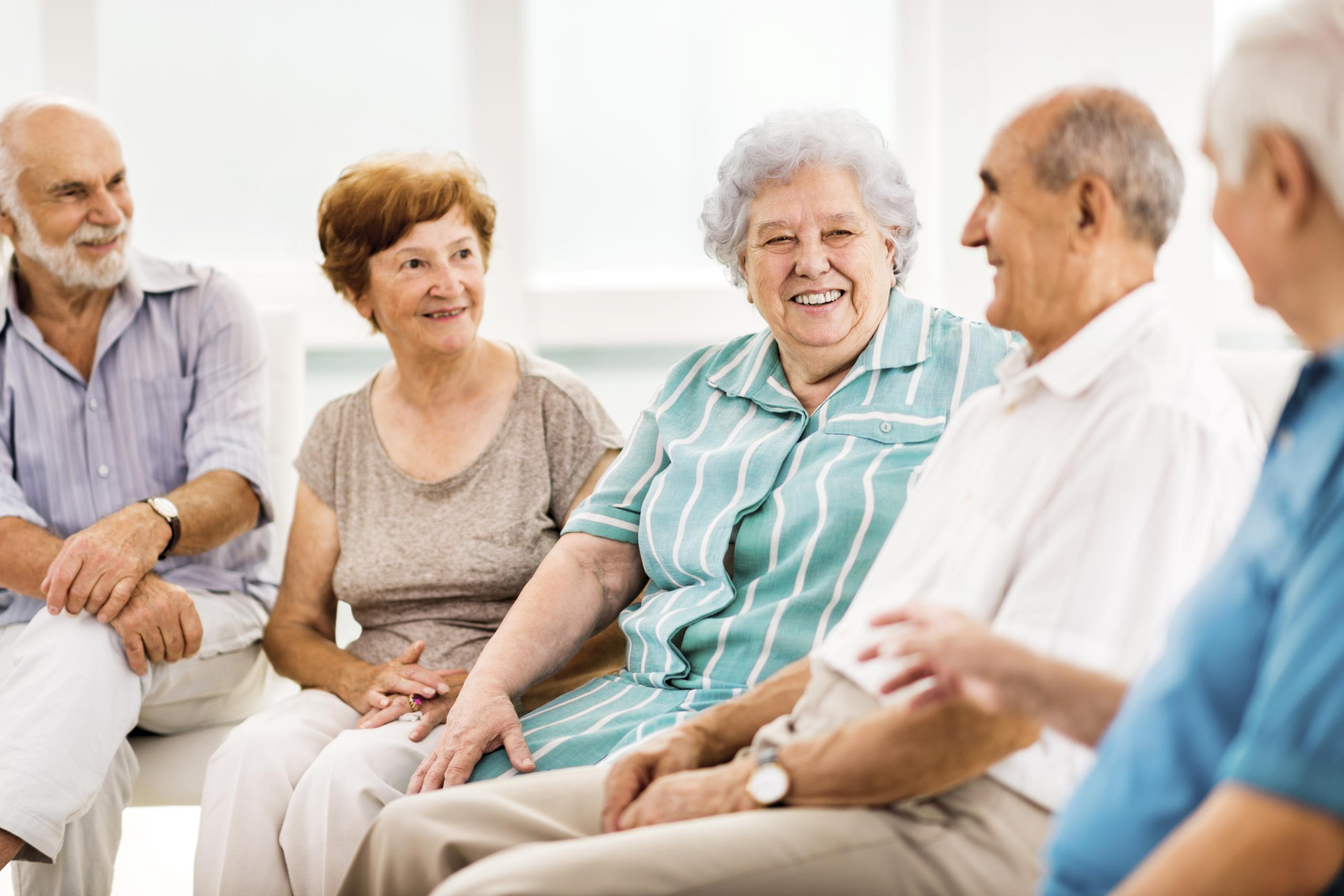 People chatting in a group