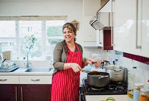 Woman cooking in the kitchen