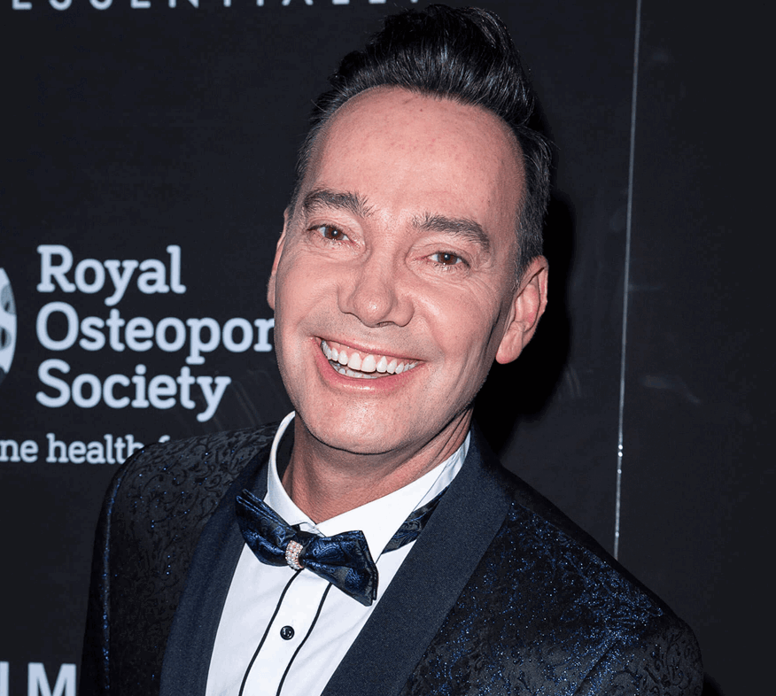 Portrait of Craig Revel Horwood, Royal Osteoporosis Society Ambassador, smiling in a suit with a bow tie 