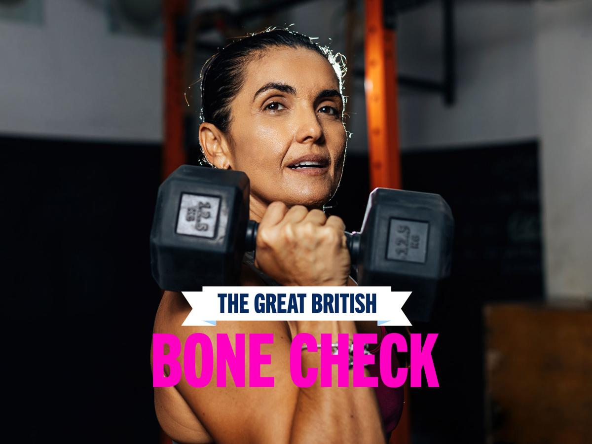 Woman holding weight with GBBC logo