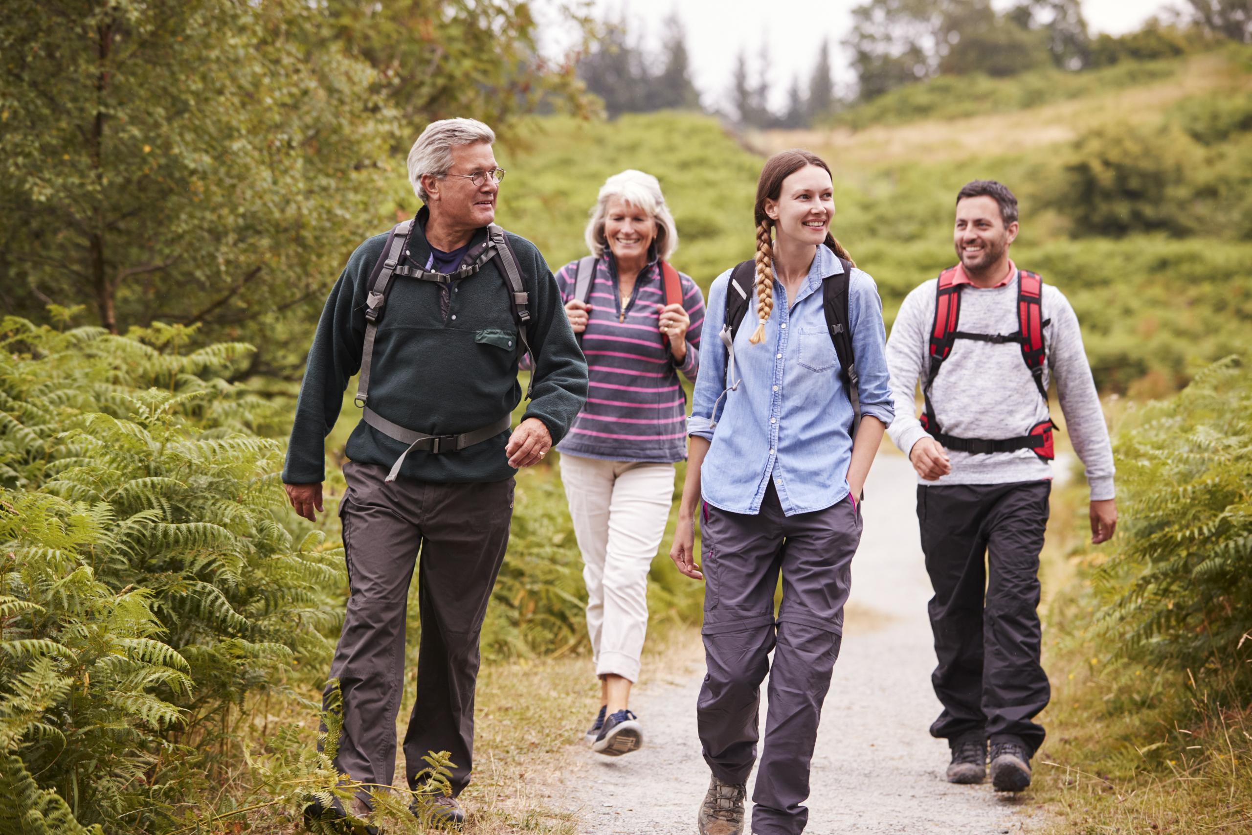 Group of people on a walk