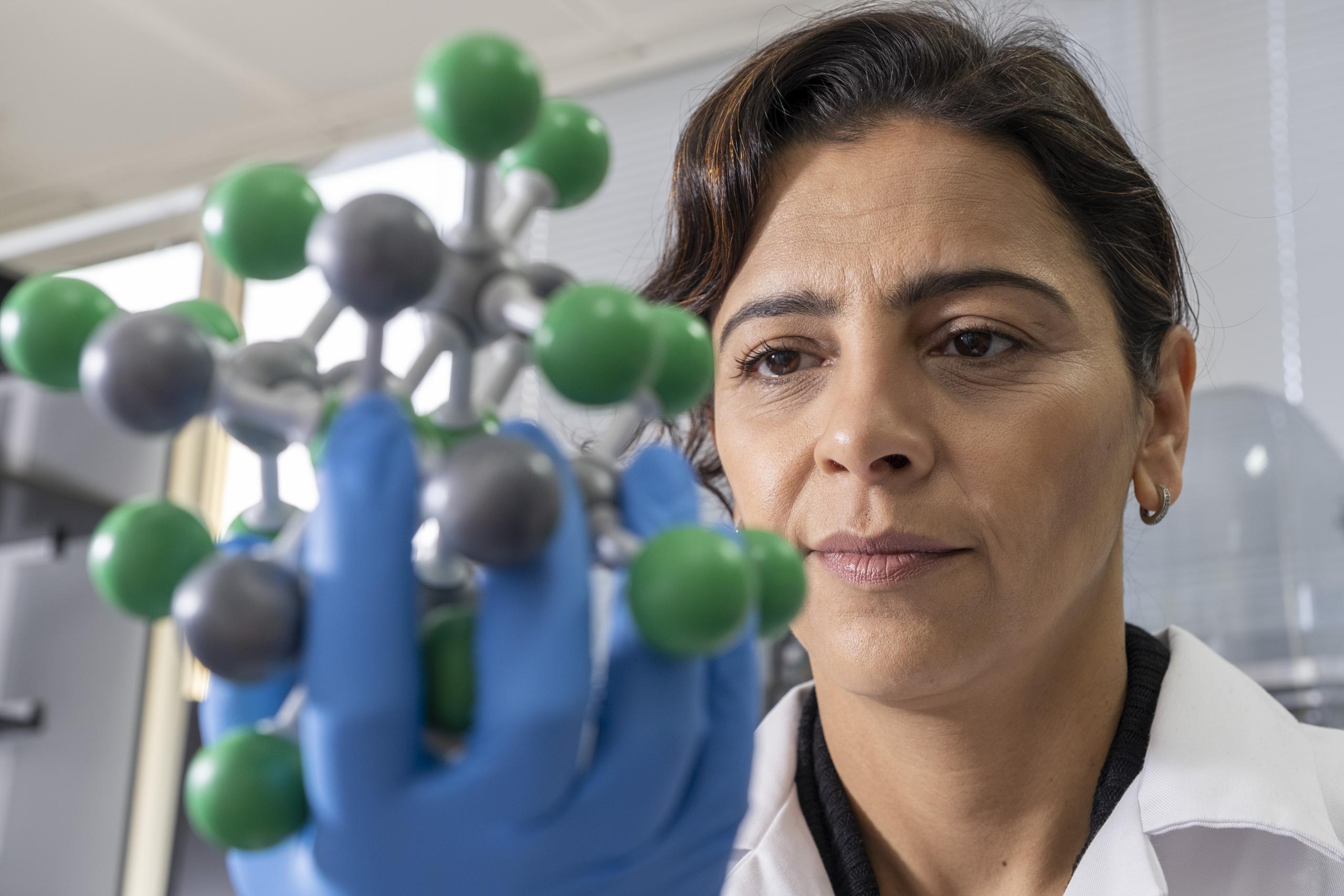 Dr Vilka researching in a lab