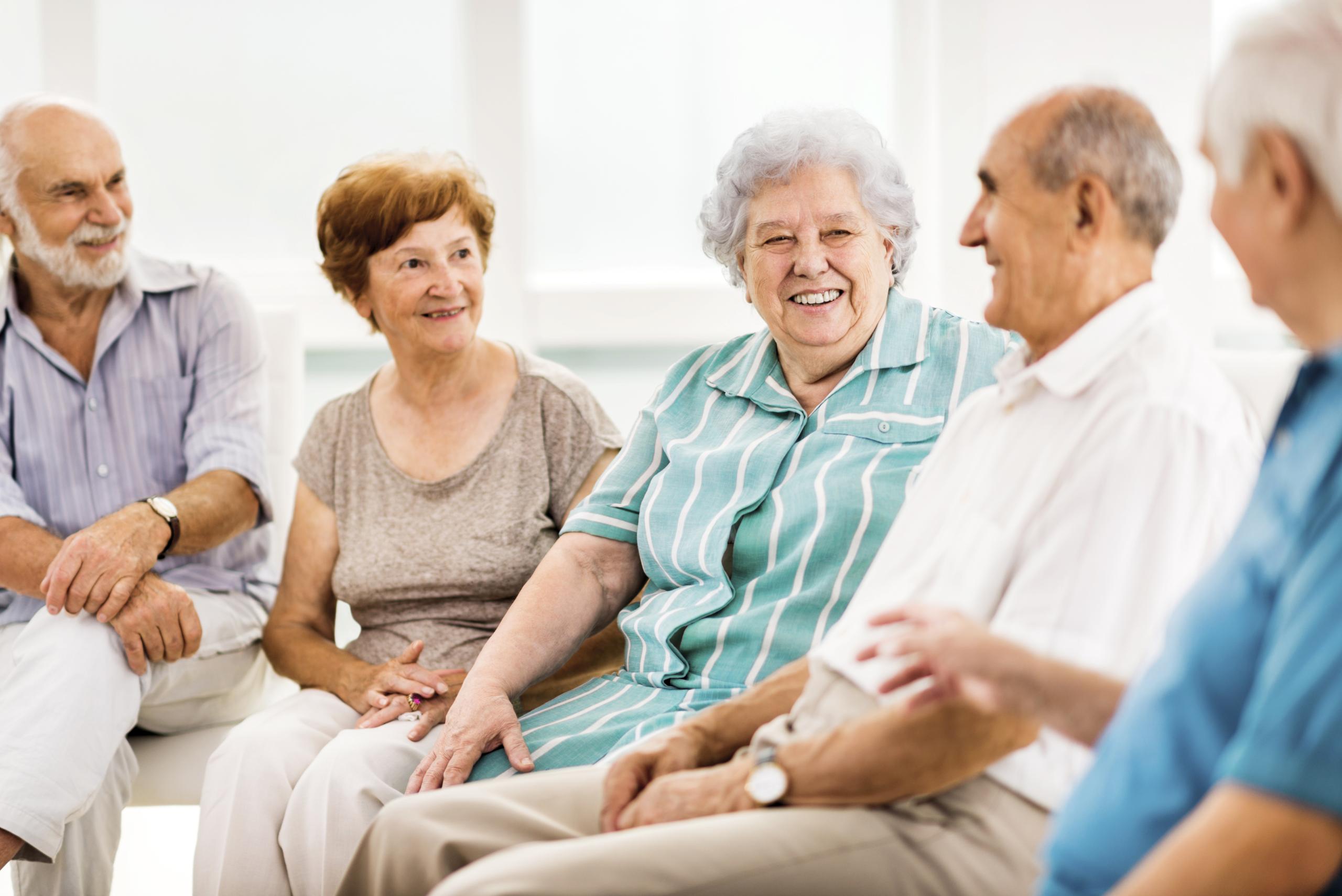 People chatting in a group