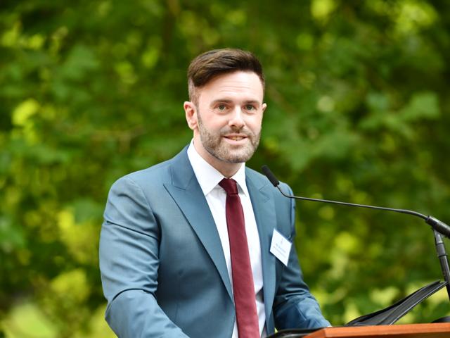 Craig Jones given his speech at Clarence House