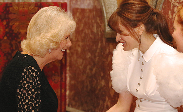 Committee Chair Nadia Rodicheva welcomes National Osteoporosis Society President, HRH The Duchess of Cornwall, at last year's event